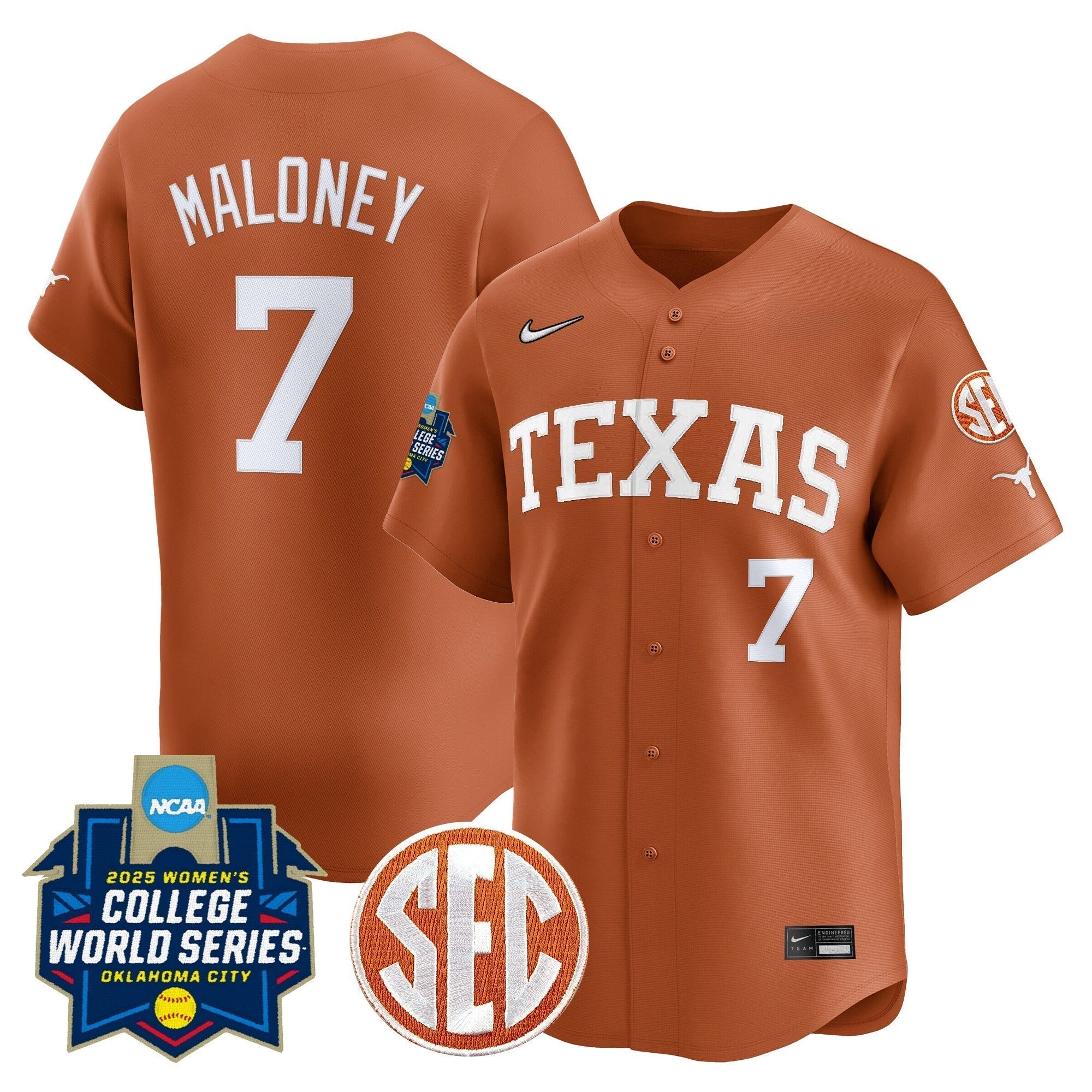 TEX Softball 2025 World Series (WCWS) Vapor Premier Limited Jersey - All Stitched
