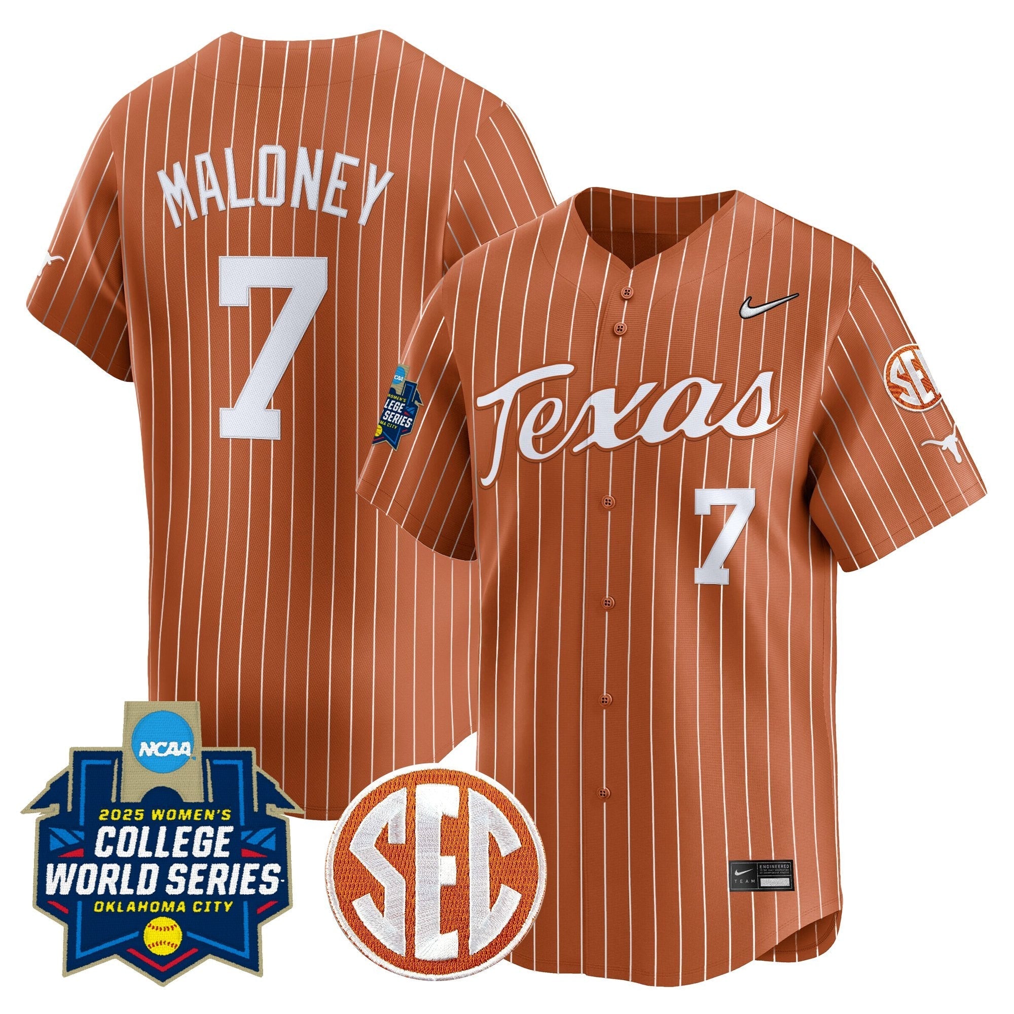 TEX Softball 2025 World Series (WCWS) Vapor Premier Limited Men Jersey - All Stitched