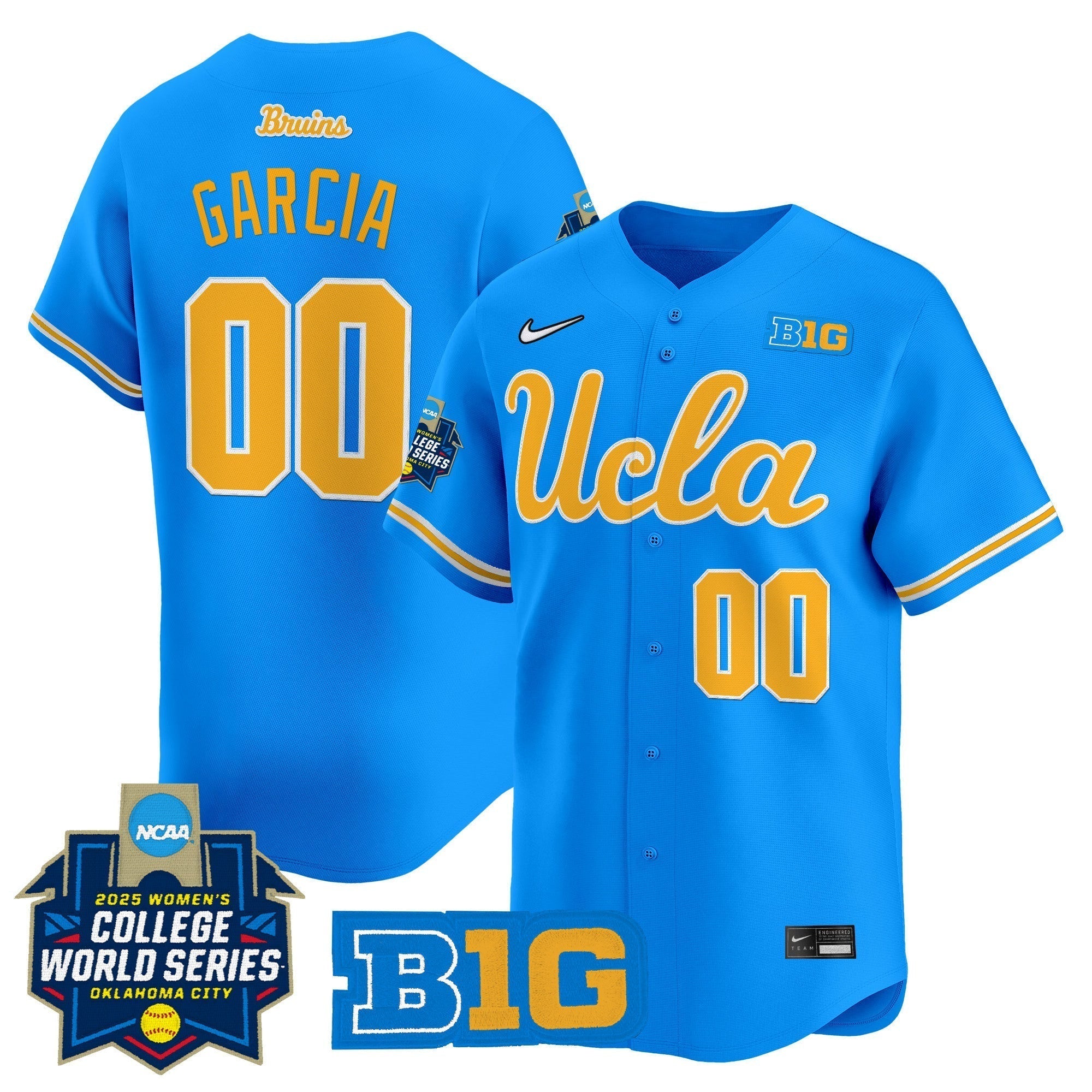 UCLA Softball 2025 World Series (WCWS) Vapor Premier Limited Men Jersey - All Stitched