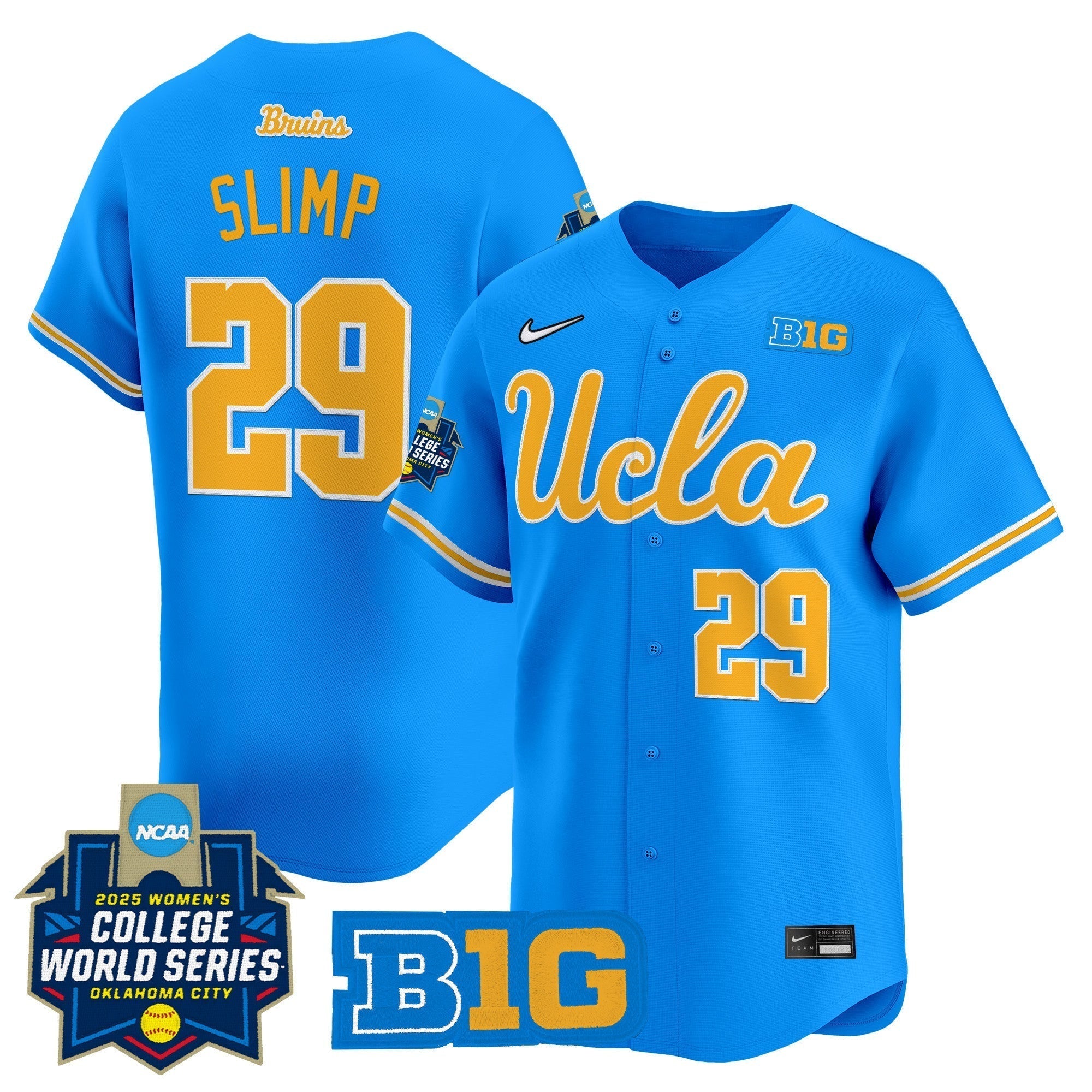 UCLA Softball 2025 World Series (WCWS) Vapor Premier Limited Men Jersey - All Stitched