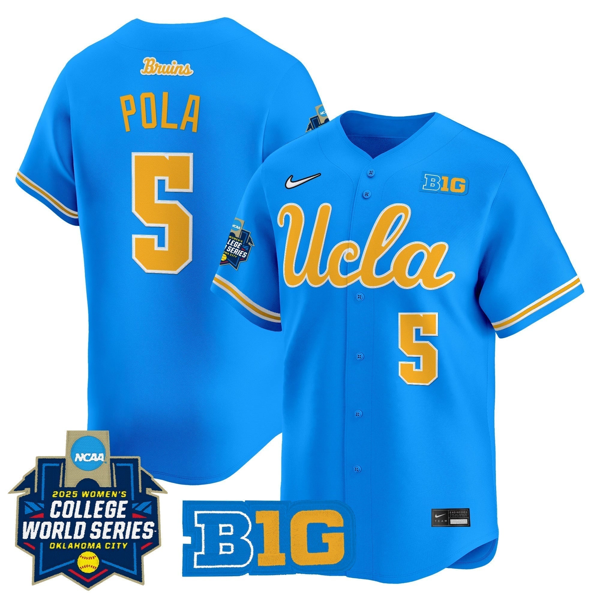 UCLA Softball 2025 World Series (WCWS) Vapor Premier Limited Men Jersey - All Stitched