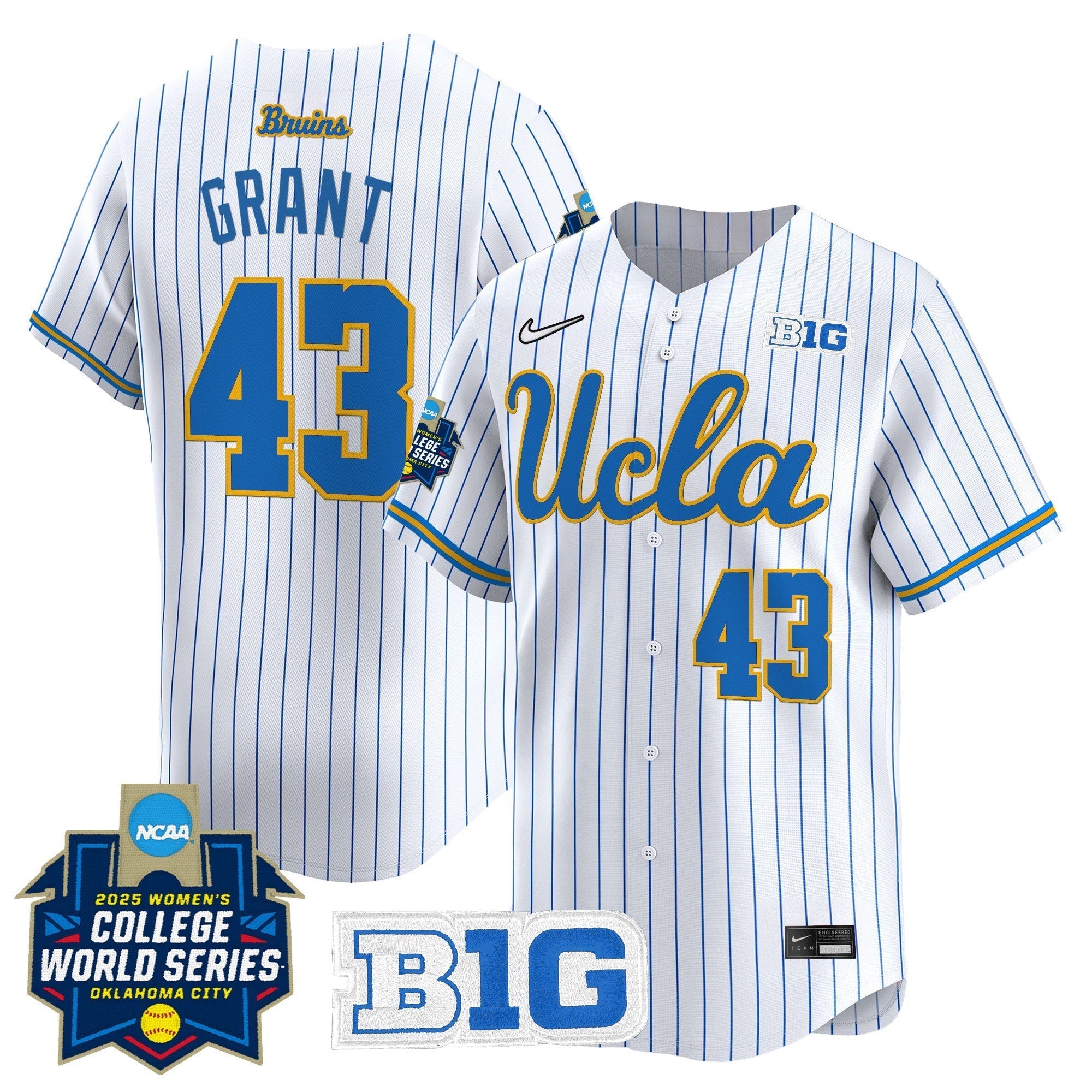 UCLA Softball 2025 World Series (WCWS) Vapor Premier Limited Jersey - All Stitched