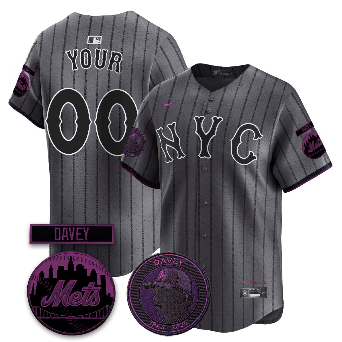 NYM 2026 Davey Johnson In Memoriam Vapor Limited Custom Jersey - All Stitched