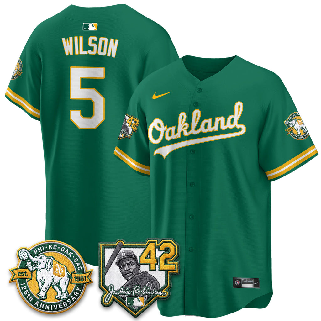 OAK 2026 Jackie Robinson Day - Celebrating 125 Years Limited Vapor Jersey - All Stitched