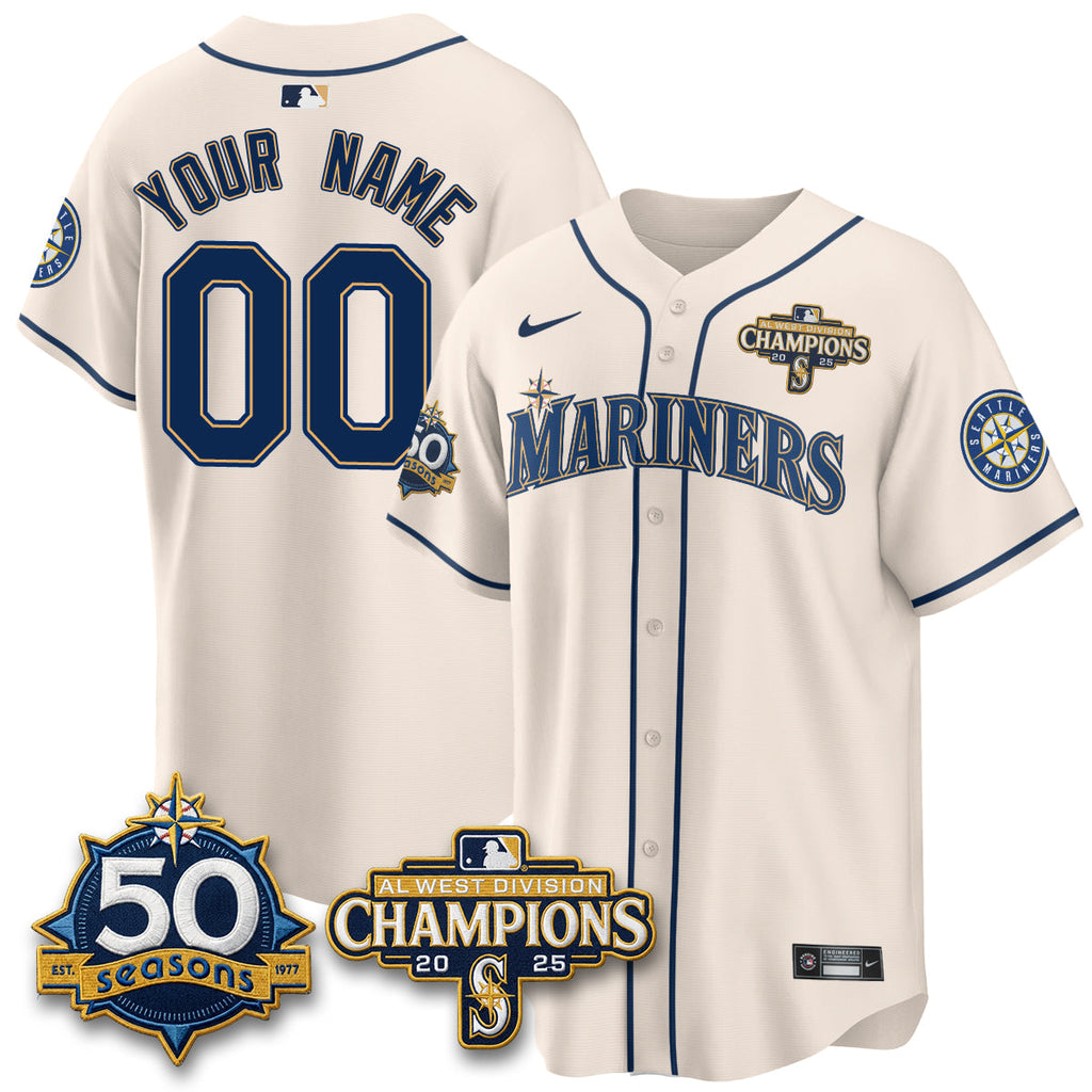 SEA Vapor Premier Custom Limited Jersey - 50th Anniversary & AL West Division Champions - Steelheads Community Funds - All Stitched