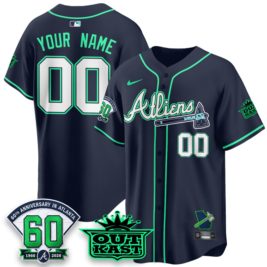 ATL x Atliens Cool Base Galaxy Version Custom Jersey - Stitched
