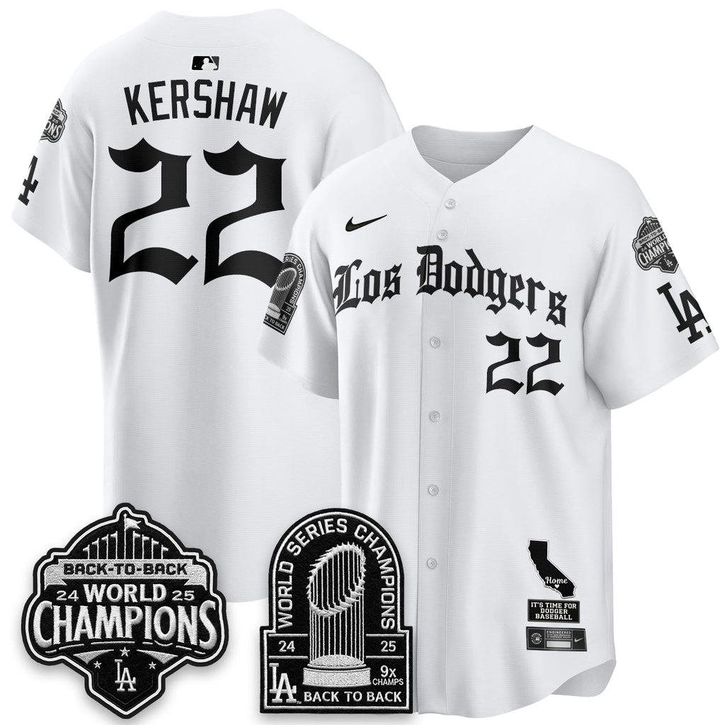 LAD World Series Champions Vapor Premier Limited Gothic Edition Jersey - All Stitched