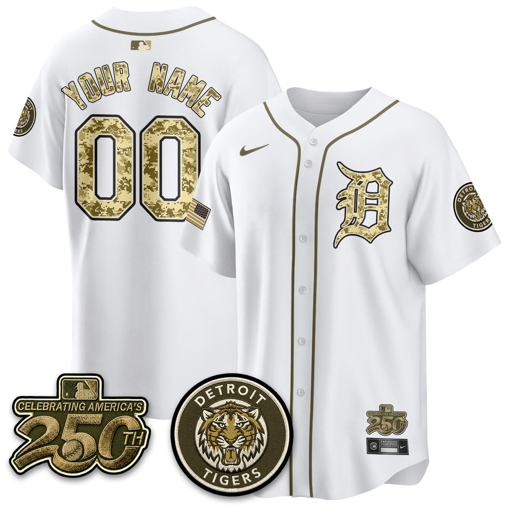 DET 2026 Armed Forces Day Custom Jersey - Stitched