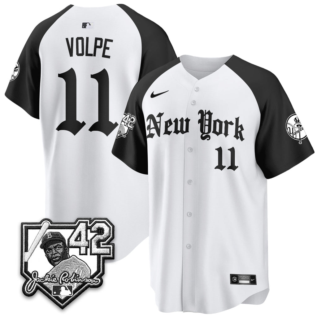 NYY 2026 Jackie Robinson Day Gothic Vapor Limited Jersey - All Stitched