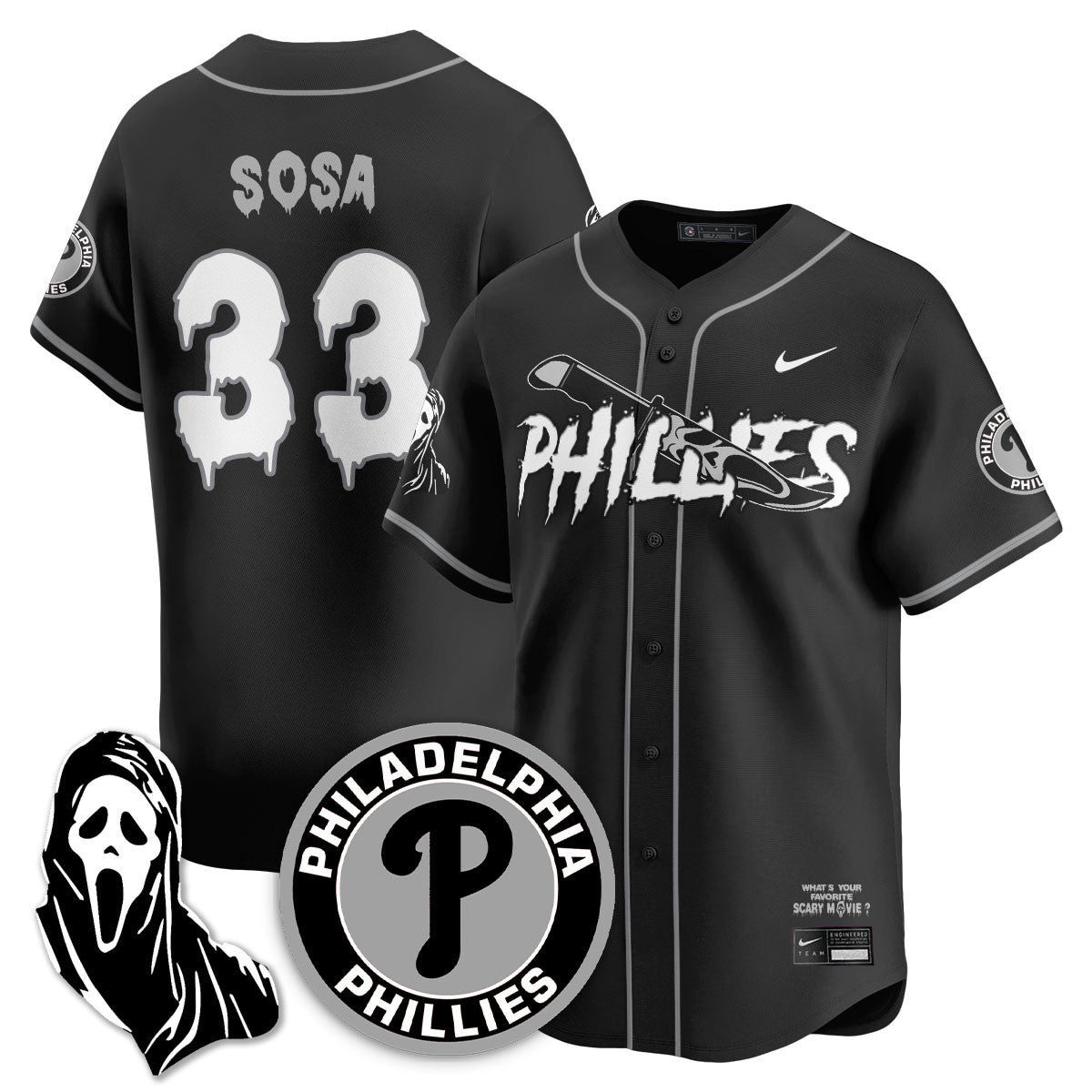 PHI "Scream Ghostface" Men Jersey - Stitched