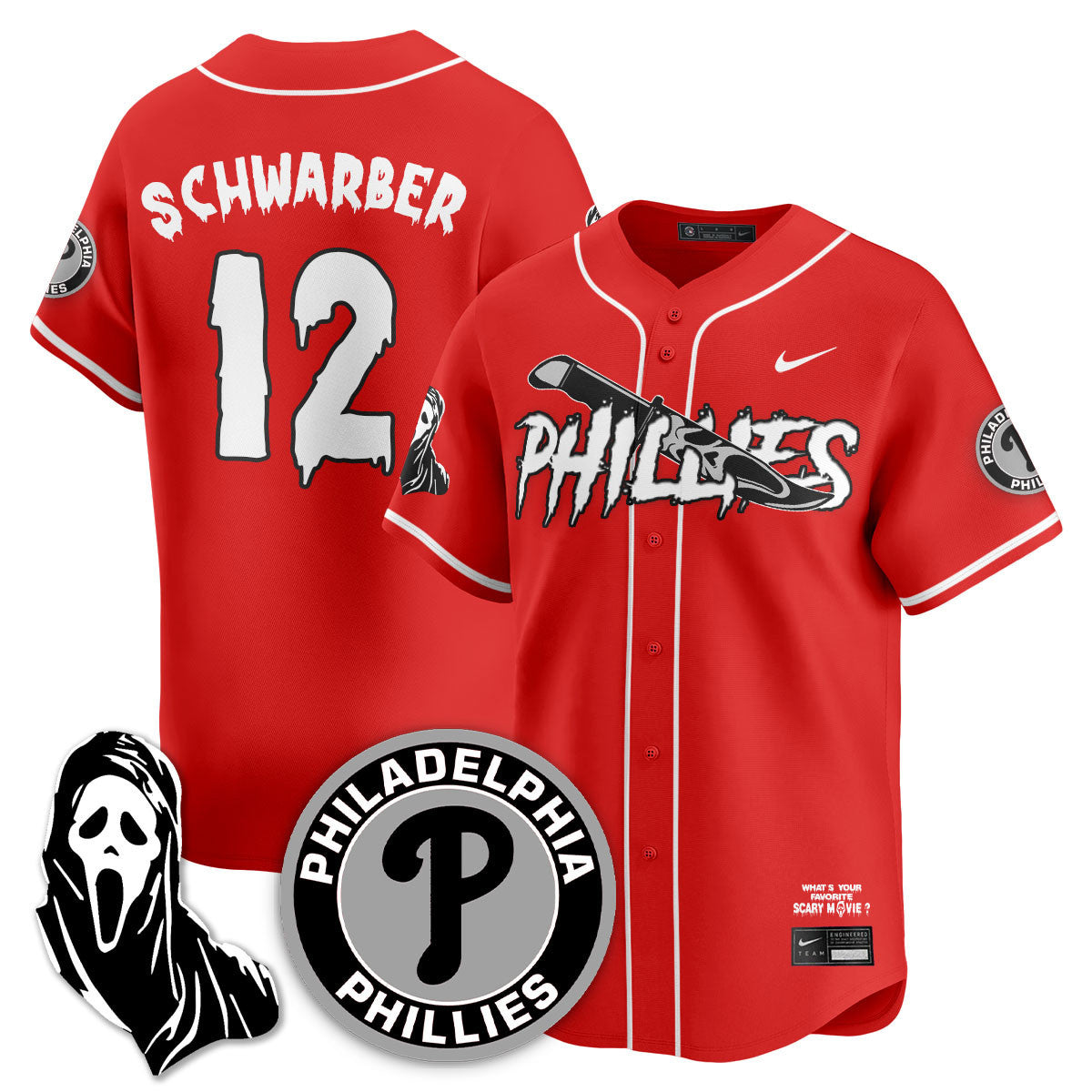 PHI "Scream Ghostface" Men Jersey - Stitched